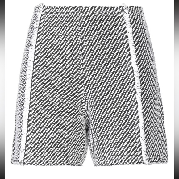 BRUNO MANETTI Tweed Shorts Size M Two Tone High Waist Made in Italy $360 - Picture 3 of 6